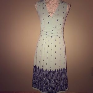 Spring/summer tea length dress, aqua